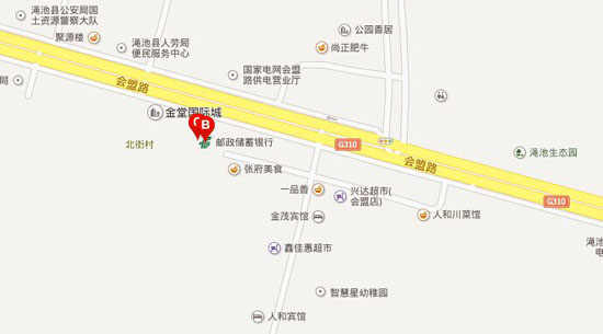 三门峡渑池邮政广场交通指引