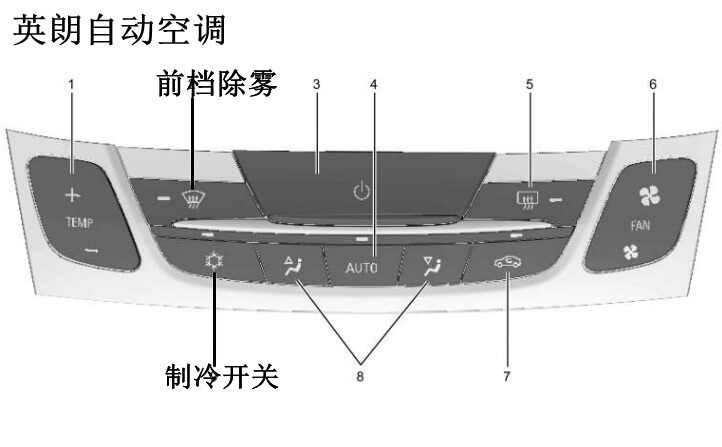 暖风的打开:对于手动空调(下图一),如果A/C指示灯点亮,请按下“A/C按钮,即下图“6”关闭制冷开关,转动温度控制盘调高温度(图一数字1),温度控制盘的温度调节范围是18~32摄氏度,请勿设置温度低于外界气温,否则会导致不能正确控制温度。按下风扇档位开关(下一数字2),调节适宜的出风速度。 而对于自动空调(下图二),如果制冷开关指示灯亮,关闭制冷开关(图二数字9),设定需要的温度(图二数字1)或者选择为自动模式(图二数字4),对于内循环与外循环的选择则根据行驶环境而