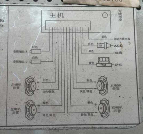 大众新桑塔纳收音机接线图,新桑塔纳收音机走线图
