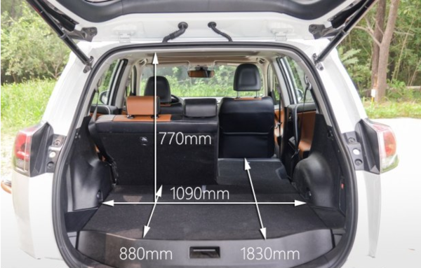 丰田rav4后备箱尺寸图,新rav4后备箱空间多大