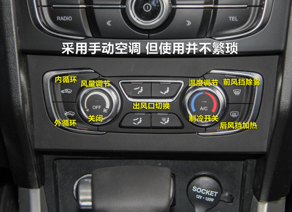 中华v3空调怎么开,中华v3空调按钮图解