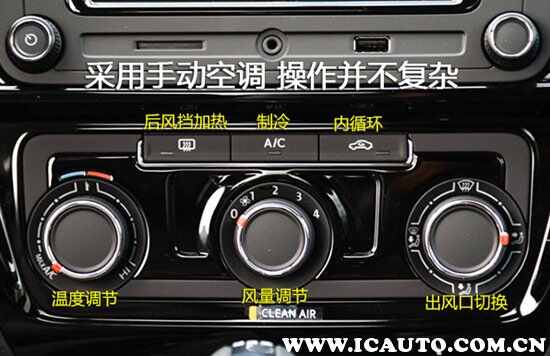 2017速腾中控台图解速腾2017中控功能说明