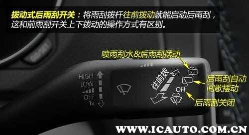 用车养车 汽车用品 > 正文   汽车的后 雨刮器开关和使用图解如下图
