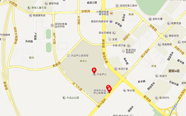深圳龙岗大运中心交通路线指引