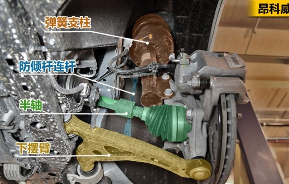 昂科威前悬挂采用麦弗逊式独立悬挂,麦弗逊式独立悬架是汽车安全结 