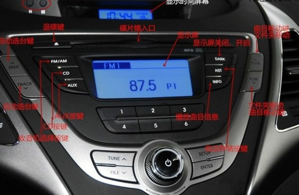 悦翔v3收音机按键图解图片