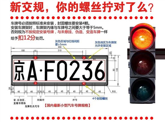 2017年新交规牌照安装图解