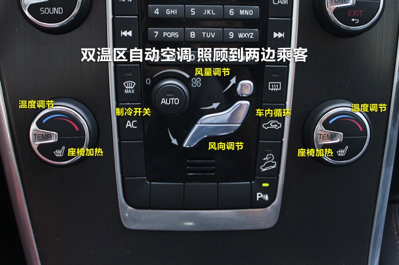 沃尔沃xc60空调怎么开,xc60空调按钮图解